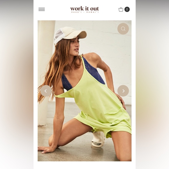 FP Movement by Free People Pants - FP Movement by Free People Hotshot Short Romper in Limelight